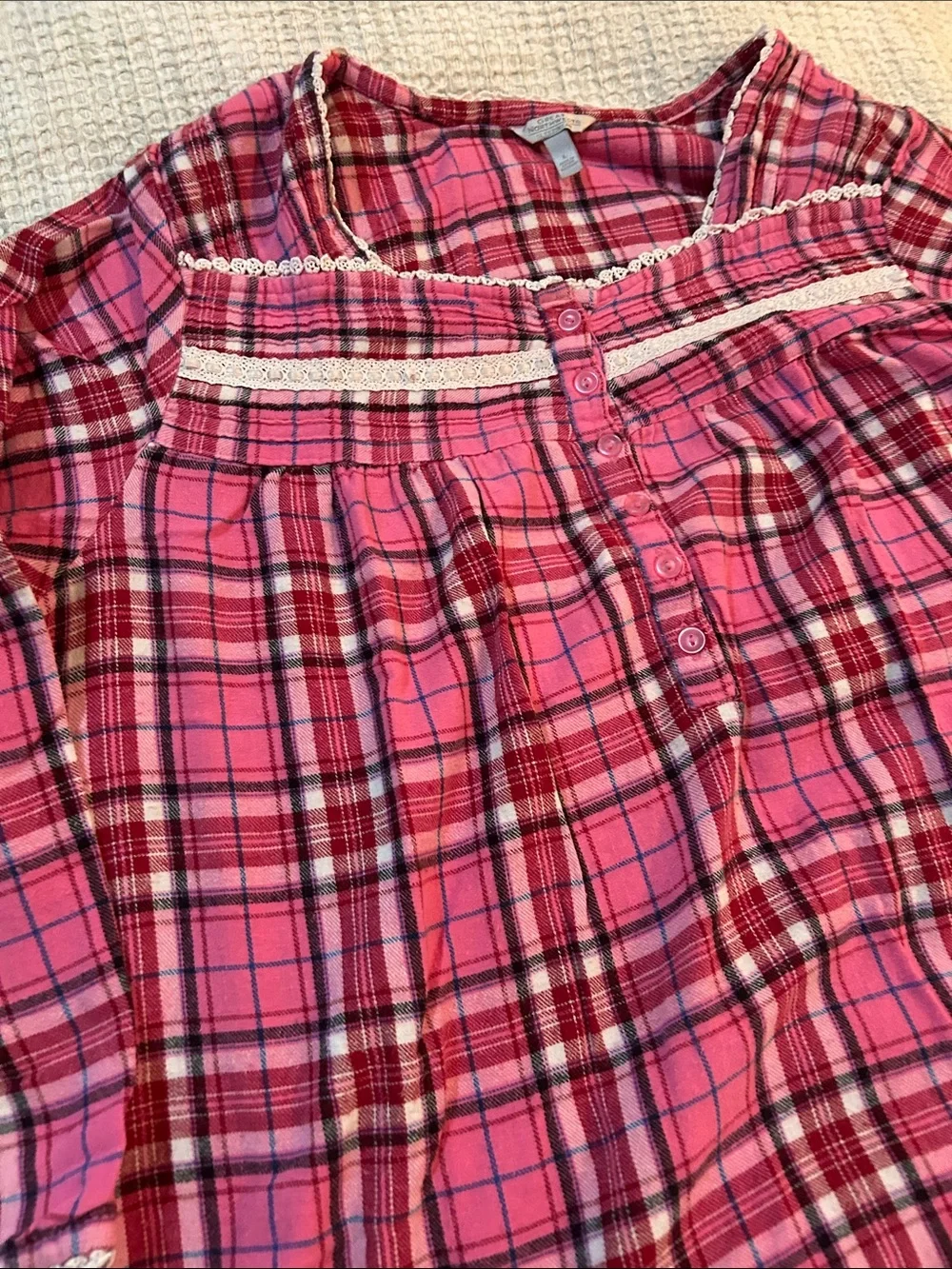 Great Northwest Clothing Company Girls' Pink Plaid Nightgown